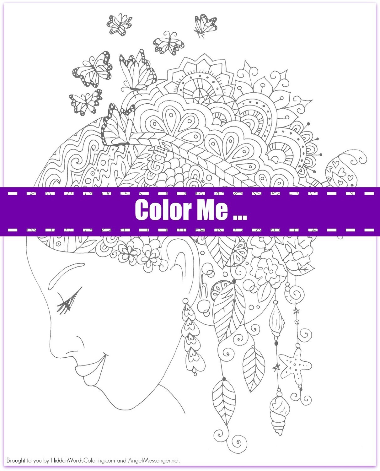 Gaia Butterfly Coloring Page