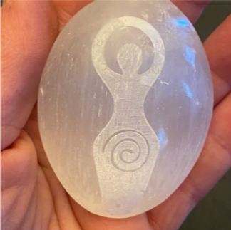 Engraved Selenite Goddesses