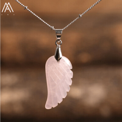 Angel Wing Silver Necklace (Stone Options)