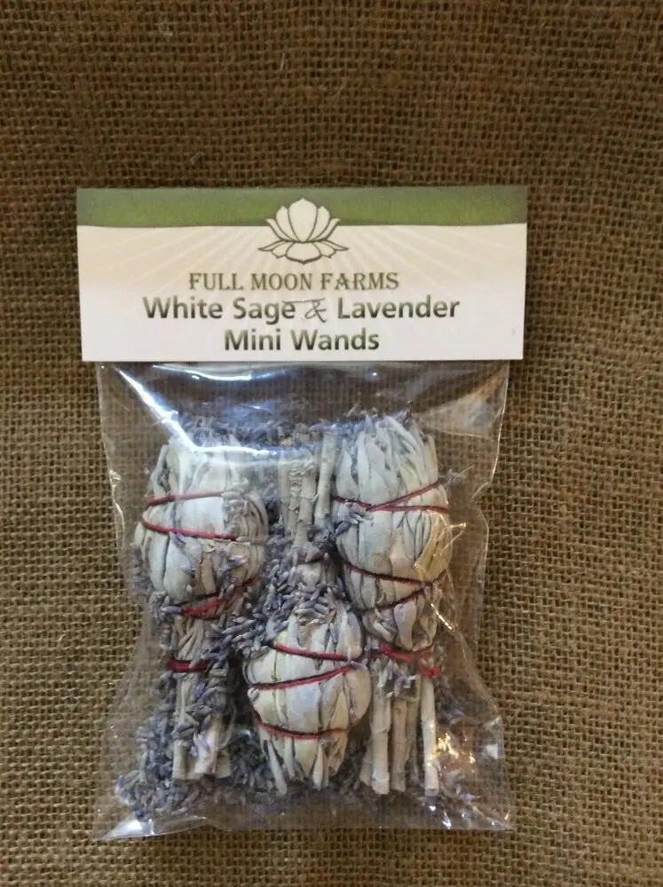 Mini White Sage and Lavender Wands Mini White Sage and Lavender Wands