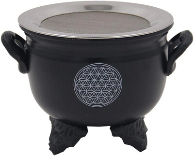 Flower of Life Incense Burner Cauldron Flower of Life Incense Burner Cauldron