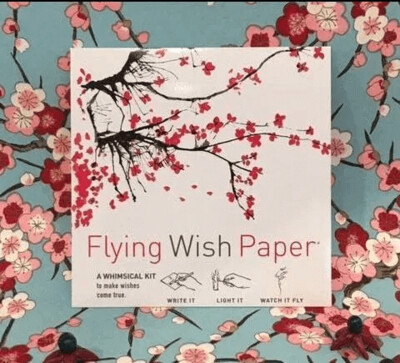 Cherry Blossoms Flying Wish Paper Cherry Blossoms Flying Wish Paper