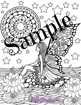 Angel Mandala Coloring Page