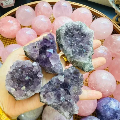 Natural Amethyst Crystal Cluster