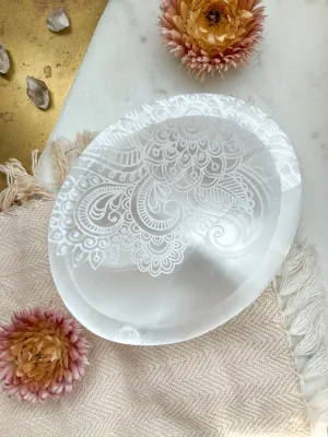 Henna Satin Spar Selenite Trinket Dish