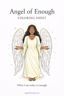Angel of Enough Coloring Page Angel of Enough Coloring Page