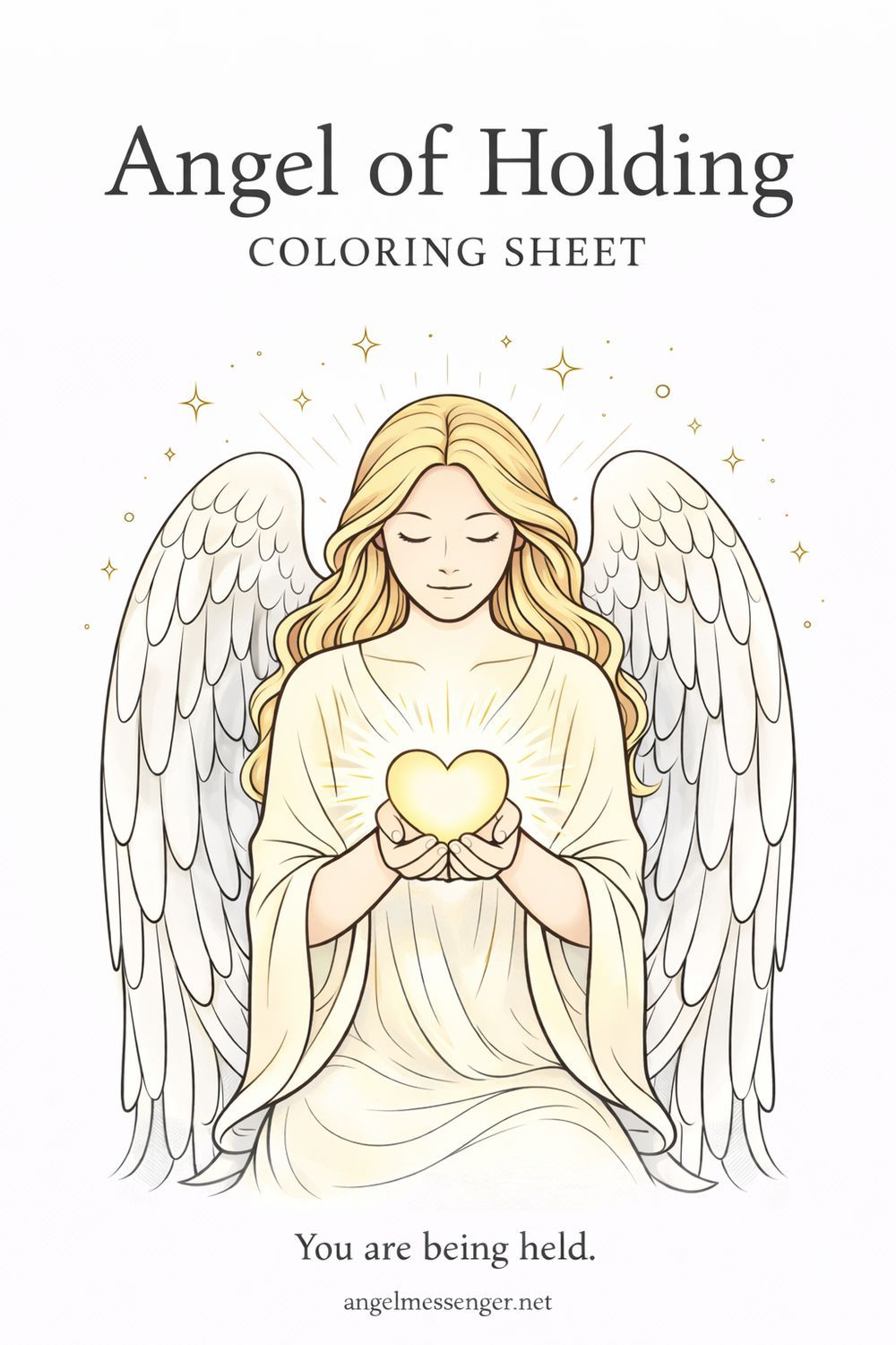 Angel of Holding Coloring Page
