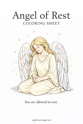 Angel of Rest Coloring Page
