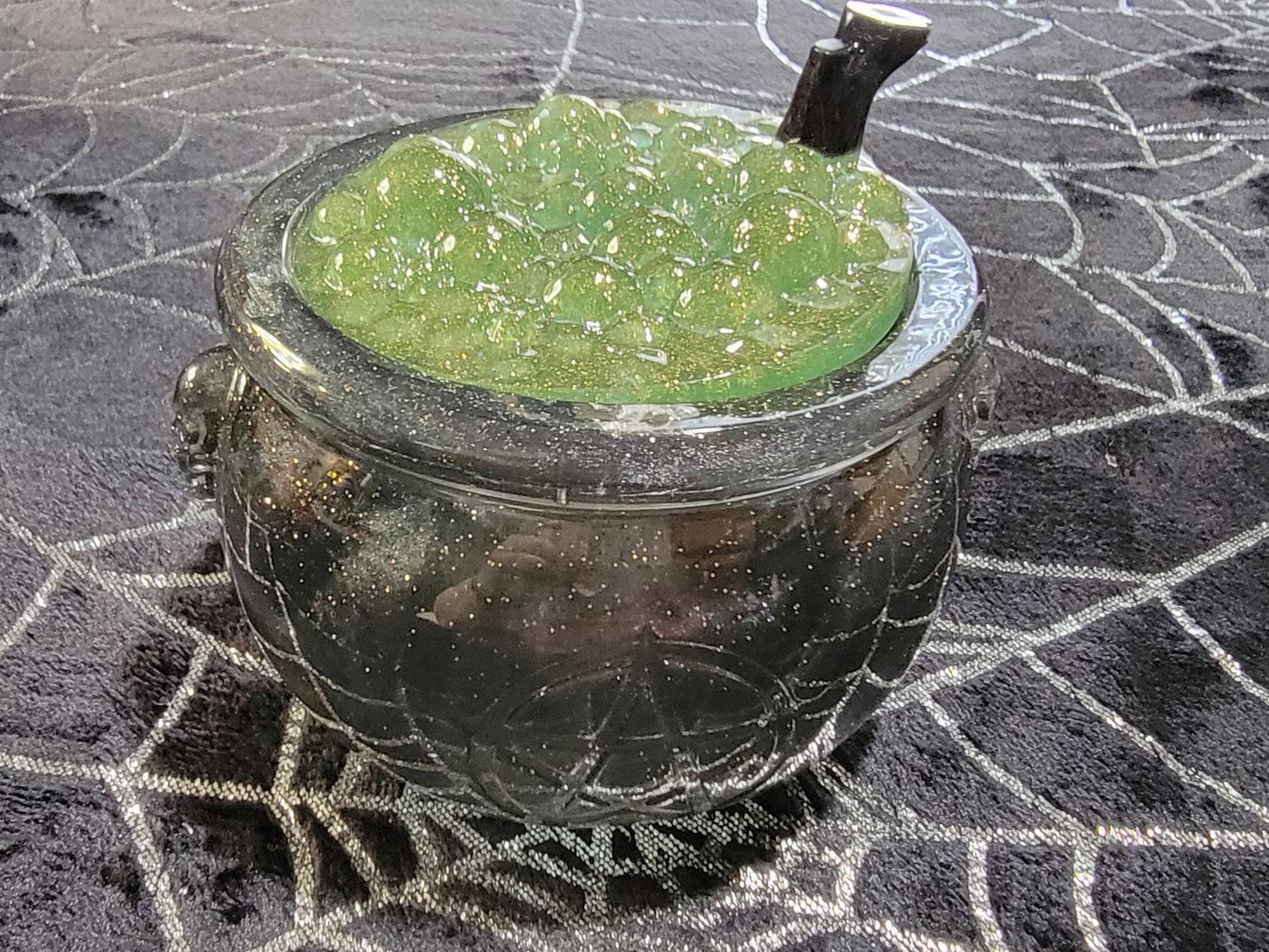 Handmade Resin Witch’s Cauldron Container