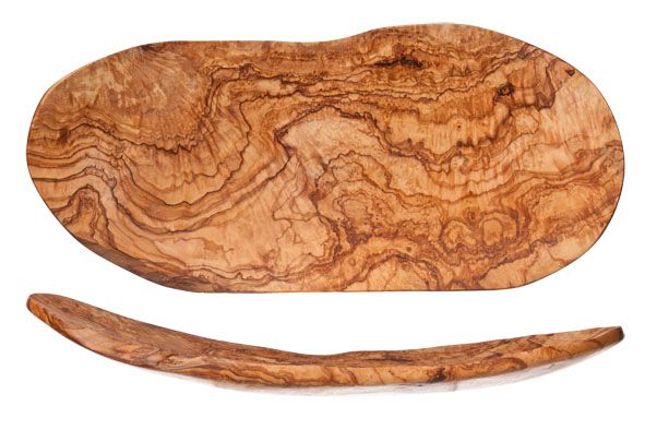 FRUITSCHAAL PLAT 33-38CM X 16-24CM OLIJFHOUT Artikel code 2148822/1069