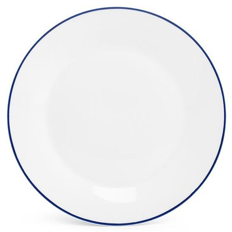Basic White Blauwe filetrand Bord brede rand 27 cm. 300.3323.0531