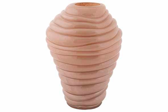 VAAS RIBBLE OUD ROZE 18X18XH25CM ROND GL AS Artikel code 192135/1538