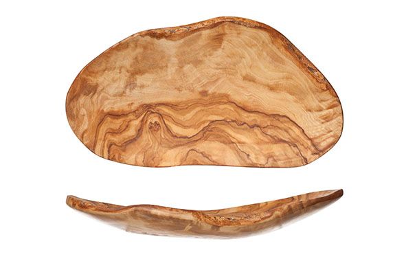 FRUITSCHAAL PLAT 23-28CMX10-16CM OLIJFHOUT Artikel code 3778388/737