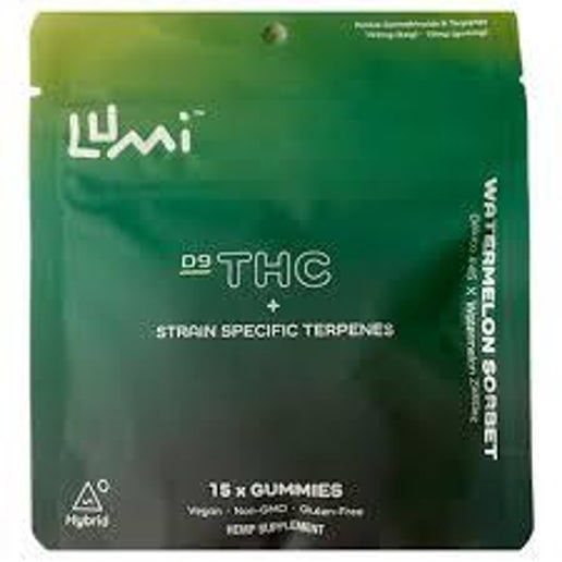 Lumi D9 Gummy, 15ct Bags, Attribute 1: Watermelon Sorbet 15ct Pack