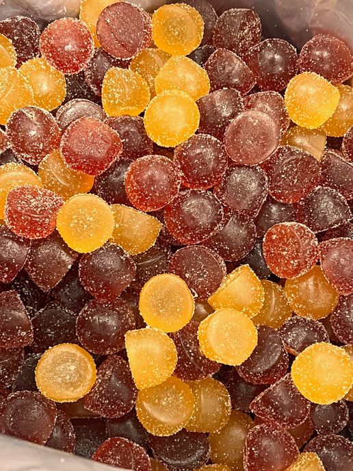TerraSol 25:25 Ratio D9 Fruit Chew (25mg THC, 25mg CBD), Attribute 1: 5ct - Bulk