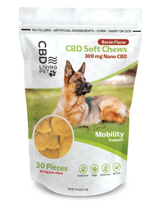 CBD Living Pet Chews, Attribute 1: Bacon - Mobility Support