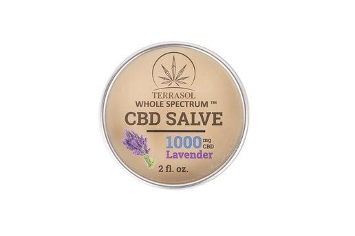 TerraSol Whole Spectrum CBD Topical Salves, Attribute 1: 1000mg 2oz - Lavender