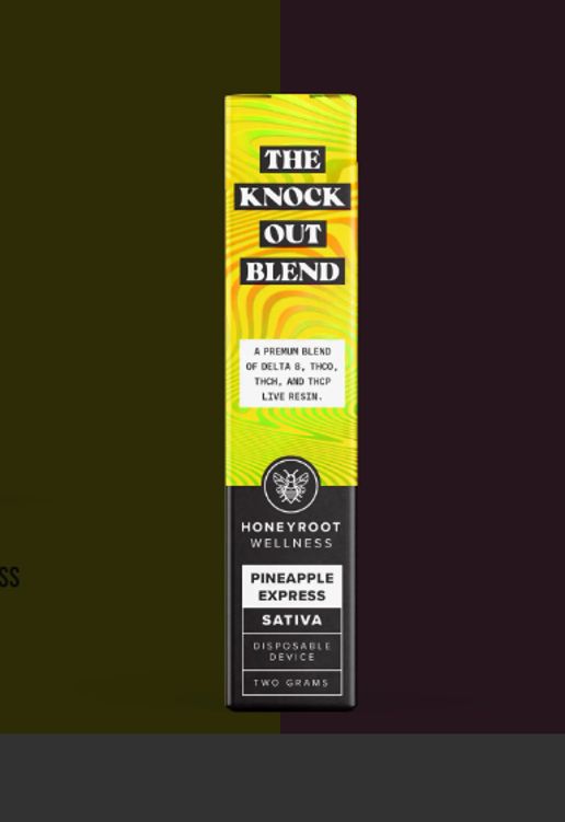 Honeyroot Knockout Disposable Vape, Attribute 1: Pineapple Express