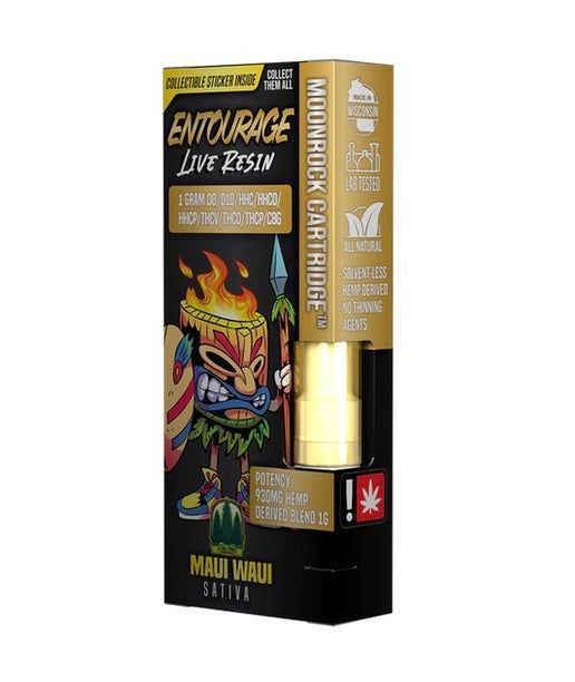 3 Tall Pines Live Resin Entourage Vape Carts, Strain: Maui Waui - Sativa