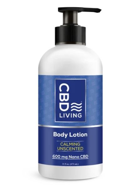 CBD Living Body Lotion, Attribute 1: 600mg Unscented - Calming