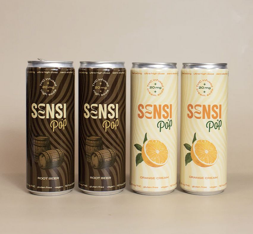 Sensi Pop - 20mg &amp; 50mg THC Sodas