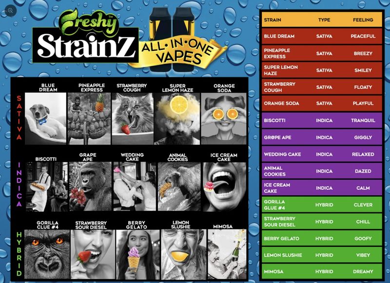 Freshy Strainz 2G THCA Disposable Vape