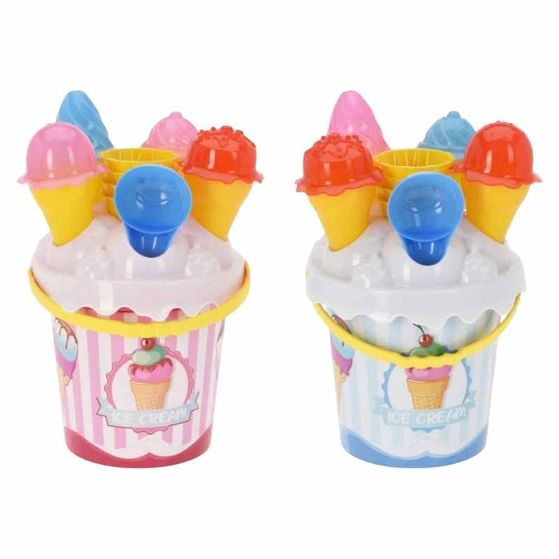 Ijsjes Emmer Blauw/roze assortie 17cm