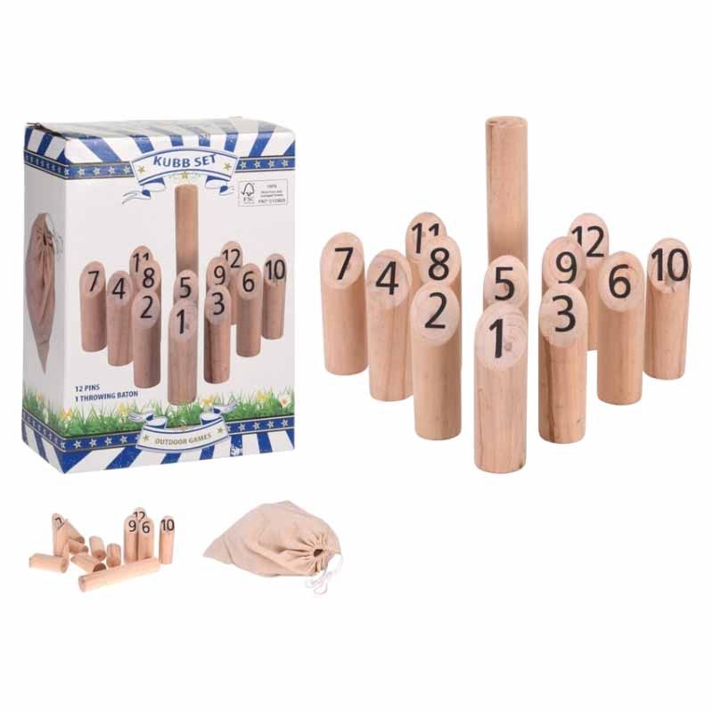 Kubb Set 13 stuks hout