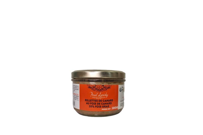 Rillettes de canard - foie gras 180 gr.