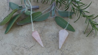 Pink Quartz Pendulums