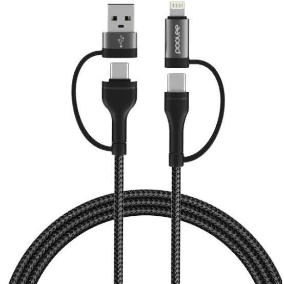 2 For 2 Data Cables USB+Type C/Lighting+Type C