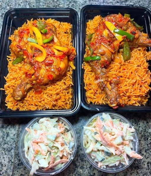 Jollof Rice+Chicken+Salad