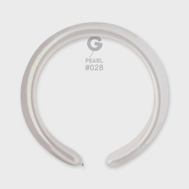 #028 Pearl 552805 Metallic Color 2/60 in 50pcs Gemar Balloons