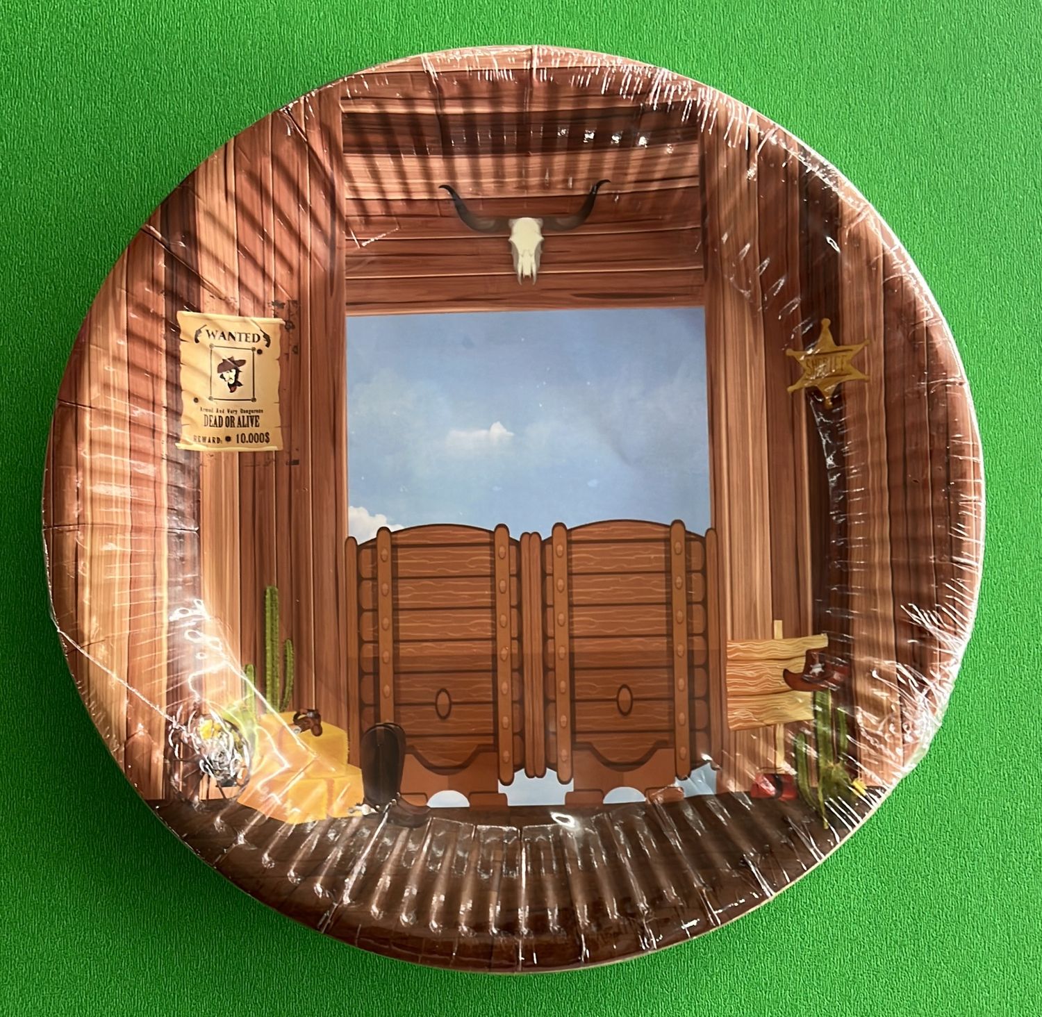 Cowboy  7&quot; Plates 24ct