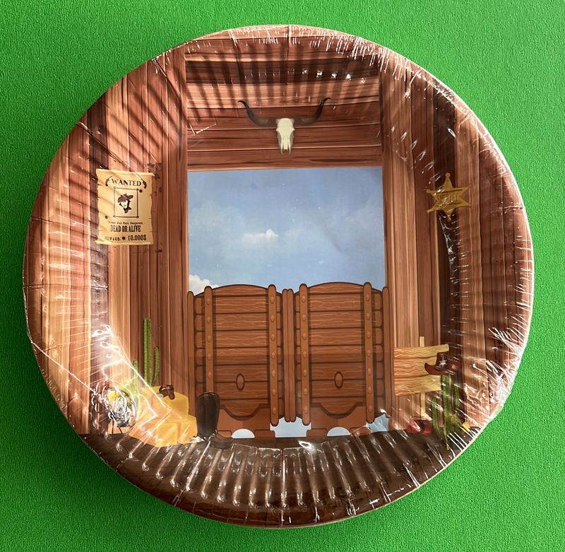 Cowboy  7&quot; Plates 24ct
