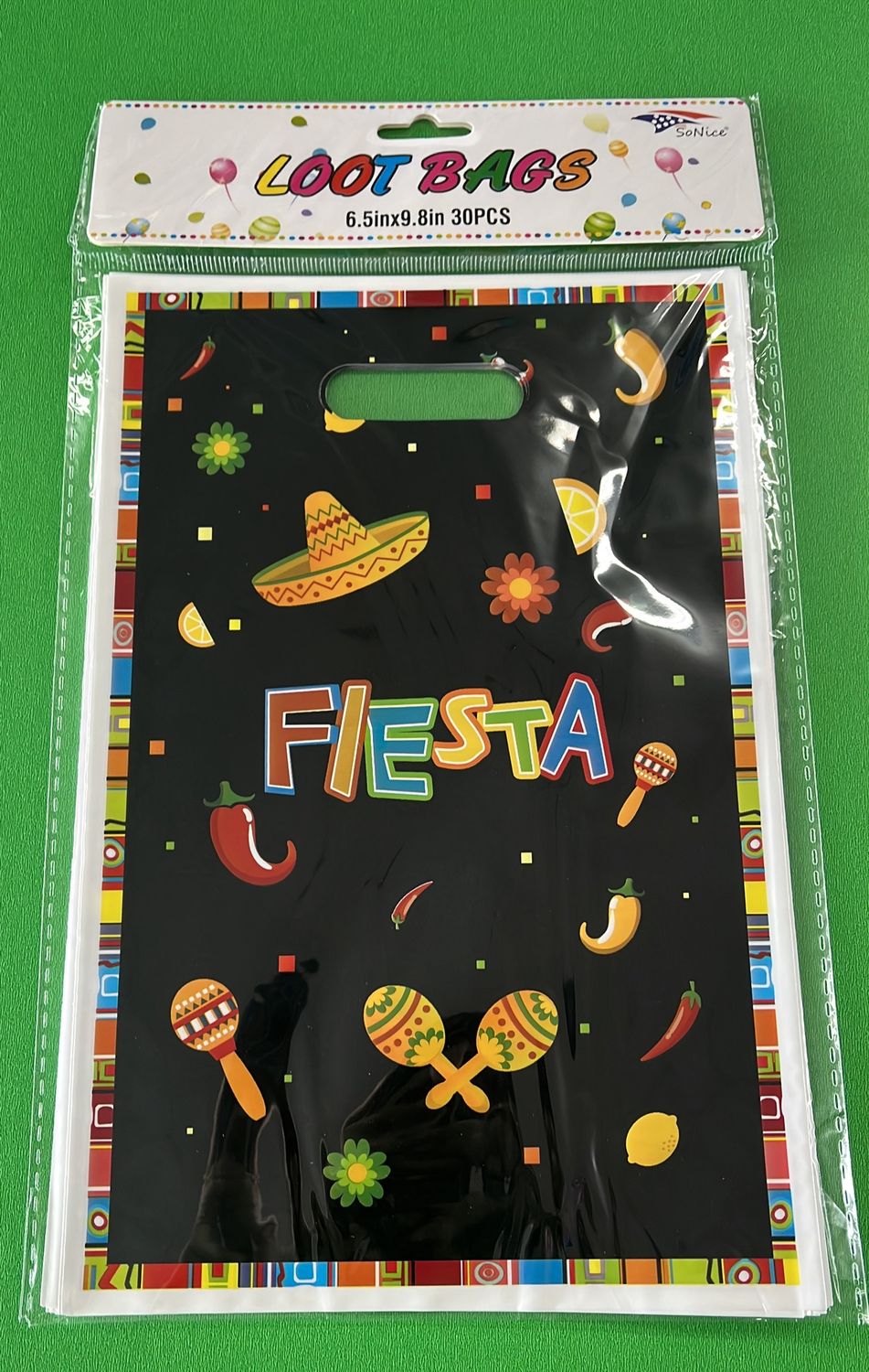 Fiesta Plastic Loot Bags 30pcs