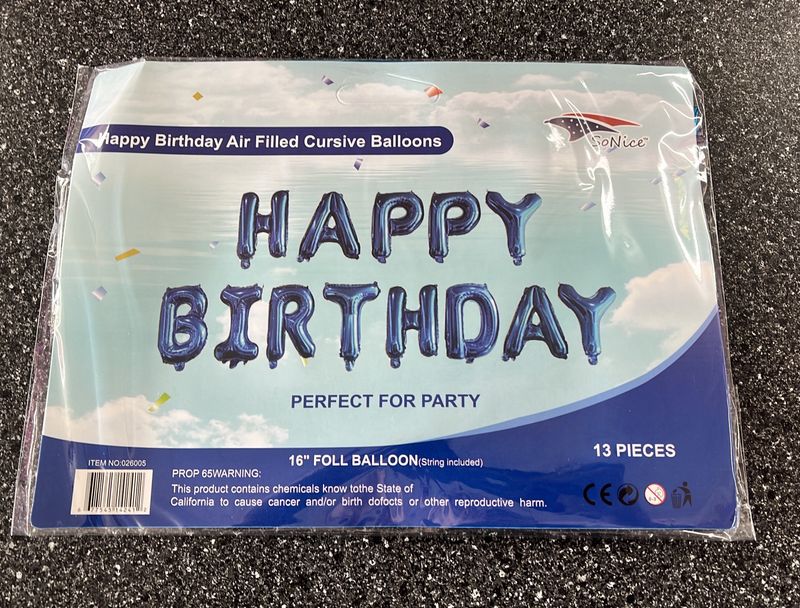 HB Letters 16&quot; Foil Balloon Royal Blue