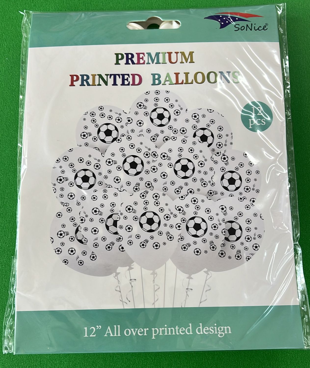 Soccer Latex Balloons 12 pcs