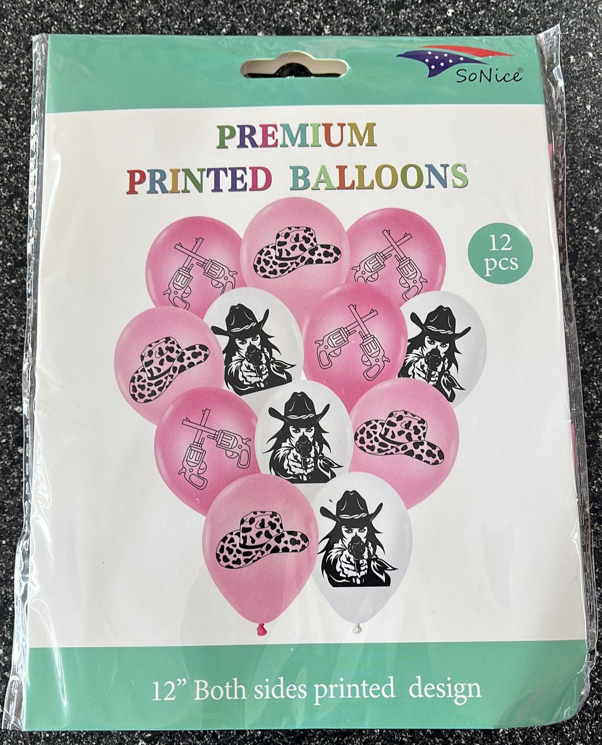 Cowgirl Latex Balloons 12 pcs