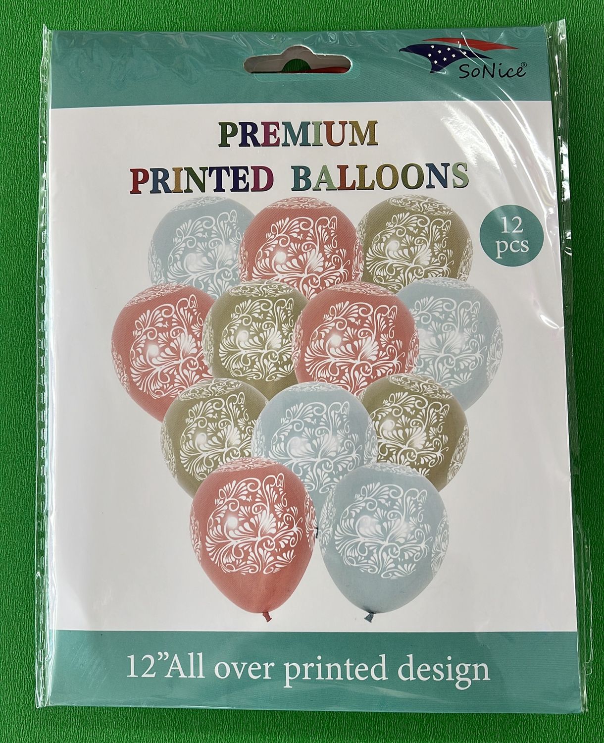 Talavera Art Flowers latex Balloons 12pcs