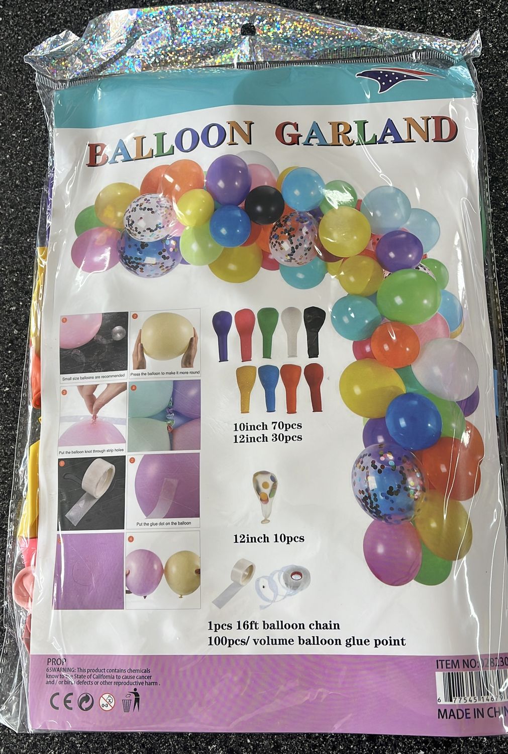Multicolor Balloon Garland Set
