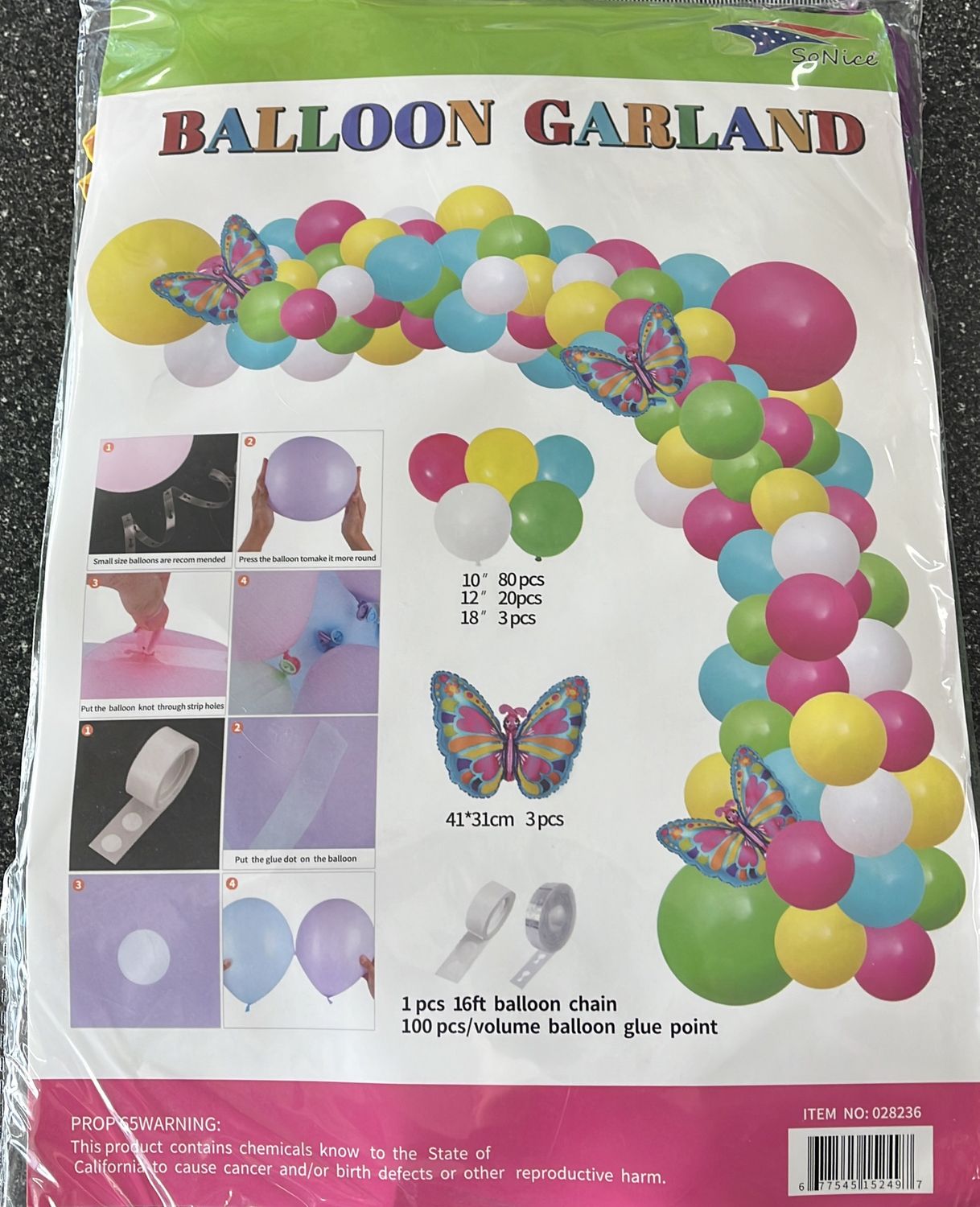 Butterfly Balloon garland Kit
