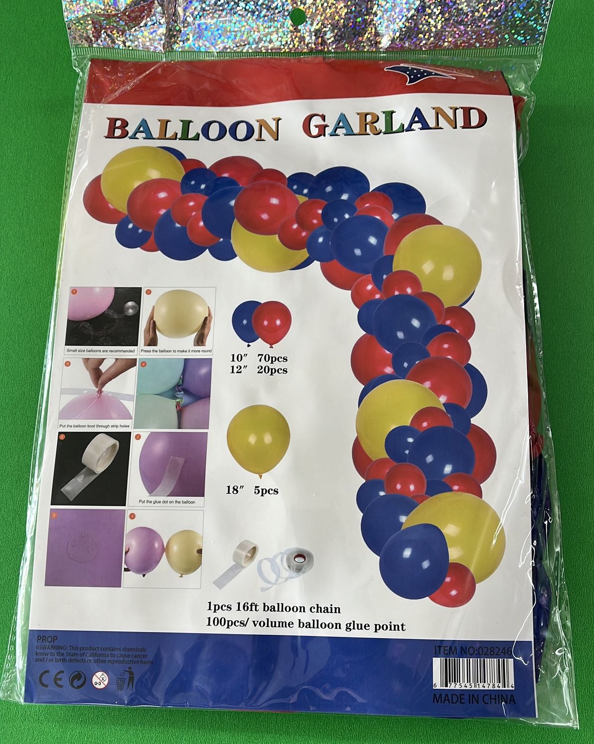 Blue/yellow/red Blln Garland Kit