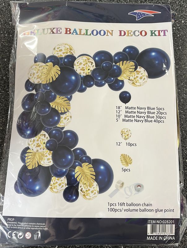 Navy Blue Balloon Garland Kit