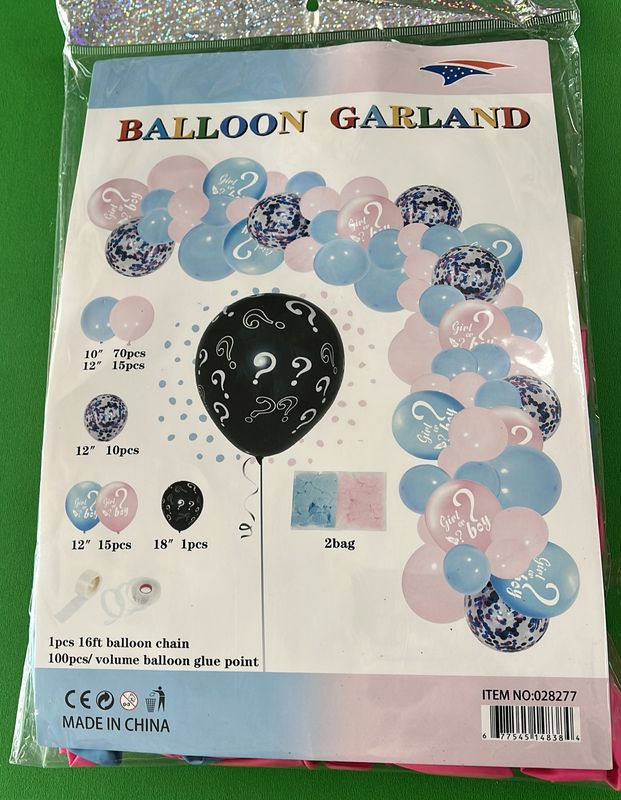Gender Reveal  Balloon Garland