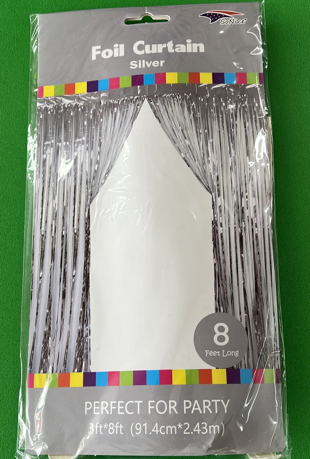 Foil Curtain Silver 3x8