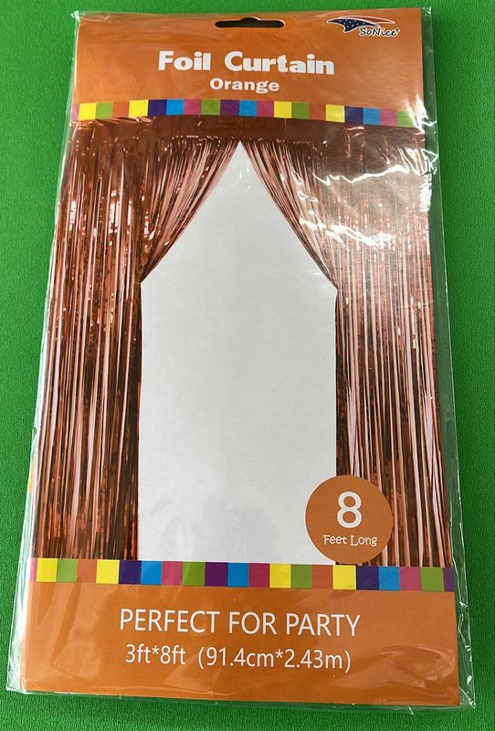 Foil Curtain Orange 3x8
