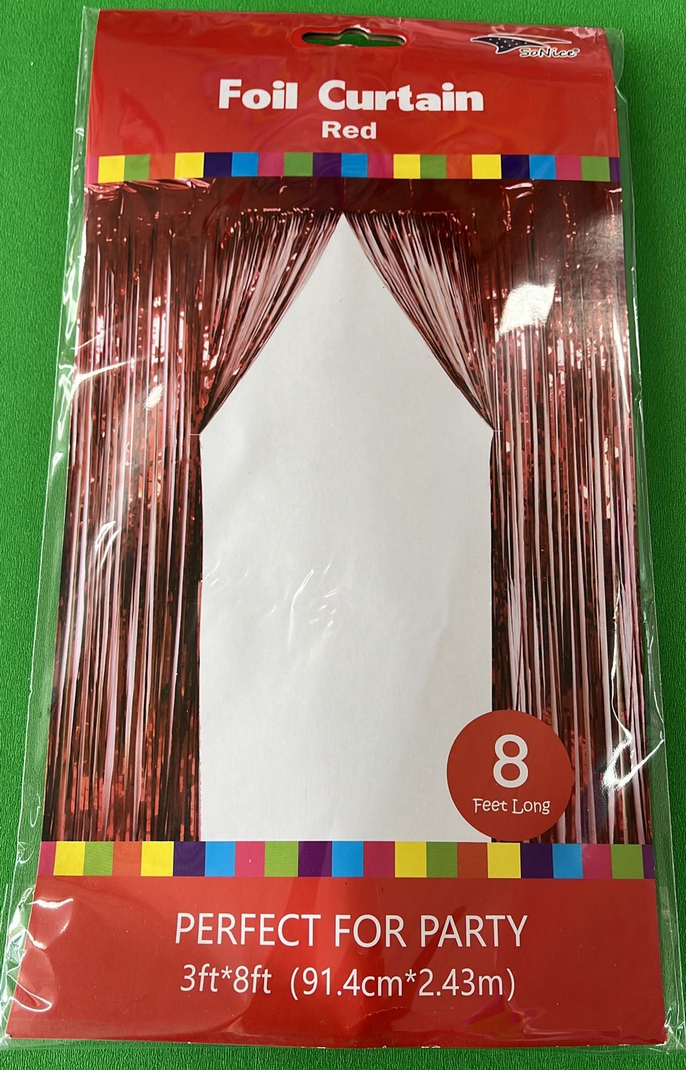 Foil Curtain Red  3x8