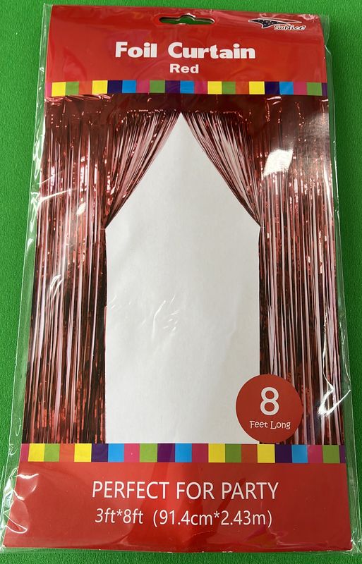 Foil Curtain Red  3x8