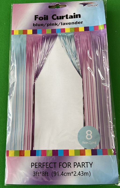 Foil Curtain Pastel Colors 3x8